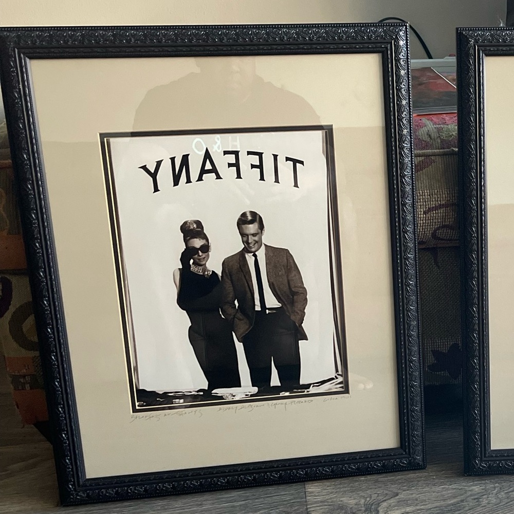 Audrey Hepburn Breakfast At Tiffany Framed Original picture w/ signature & cert